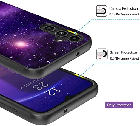 Domaver Galaxy A14 Case Samsung A14 Caso 5g brilho na nebulosa escura Espaço luminoso lumin