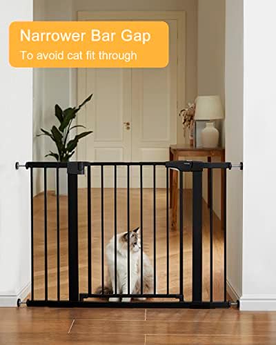 Portão de bebê para o bebê para escadas, 29,6 -46 portão de cachorro montado na pressão para casa, portão de animais de estimação de feche automaticamente com a porta para escadas, casa ou portas