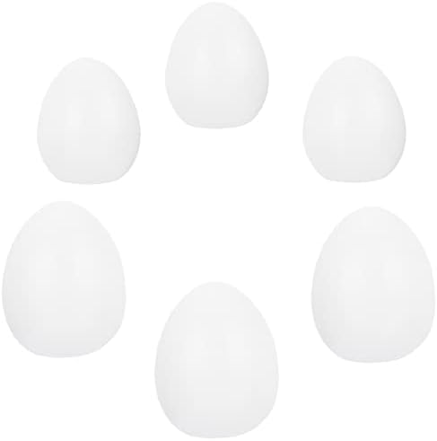 Excetiaty 18 PCs em branco Branco Easter Ovos de Páscoa Faltos para Artesanato Ovos de Páscoa Brinquedos surpreendentes Ovos de Páscoa de Plástico