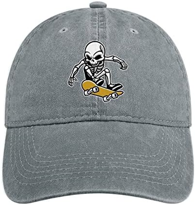 Skateboard Skull Hat personalizado Cap de beisebol Capéu de pai ajustável para homens Mulheres internas e externas