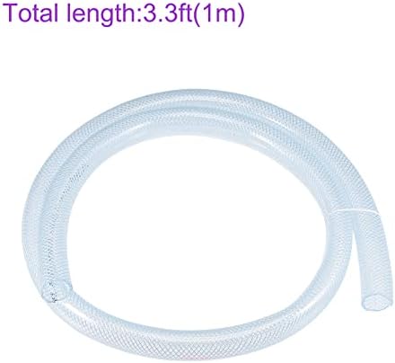 DMIOTECH 6mm ID 10mm OD OD TUBO DE PVC FLEXIBLE Tubos de mangueira para o tubo de água do jardim, 1 metro de comprimento