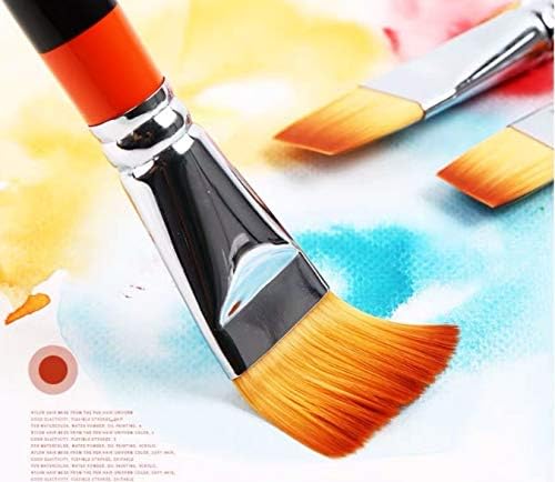 Gretd 8pcs/conjunto de pico plano Art artesanato artesão artesão oleado pintura aquarela pintura pincel linha de caneta