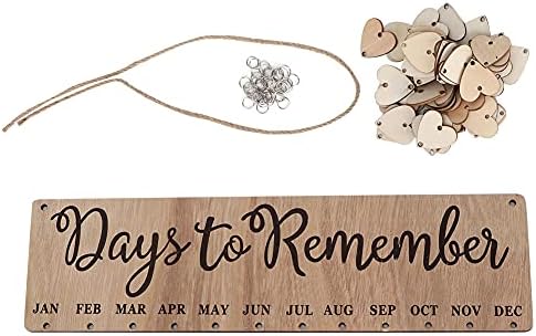 Calendário de parede, quadro de calendário de lembrete de aniversário da família, rastreador de aniversário DIY Placa pendurada, Família