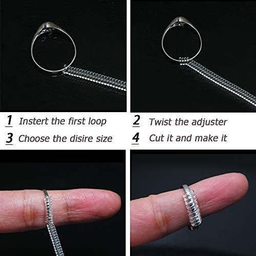 Ajustador de tamanho do anel supertina para um anel de silicone solto guarda de silicone para mulheres homens quatro tamanho diferente