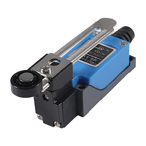 AEDIKO ME-8108 Chave de limite de limite Ajuste braço de rolo ajustável interruptor de limite momentâneo NC-NO para moinho CNC Mill a laser Plasma 3D Principal Switch de porta da impressora