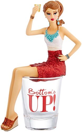 Soluço por H2Z Bottom Up Girl in Shot Glass, 5-3/4 polegadas de altura