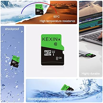Kexin 20 pacote 8 GB Micro SD Card MicrosDHC UHS-I Memory Cards Class 10, C10, U1
