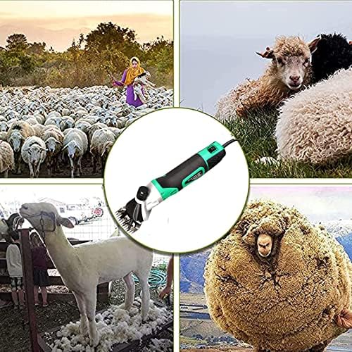 QHYTL Atualizou tesoura de ovelha, kit de helicópteros de gado de fazenda, cortadores de ovelhas elétricas profissionais,