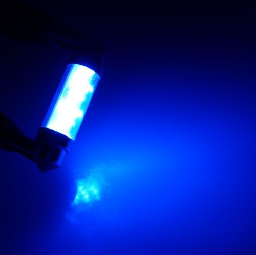 Tuningpros ledx2-42m-b9 festoon 42mm lâmpadas LED LED, 9 LED Blue 4-PC Conjunto