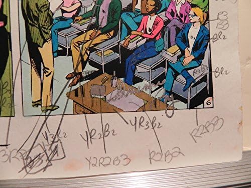 Teen Titans Drug Book #2 P.G 6 Flash Arte de produção de cores original assinada