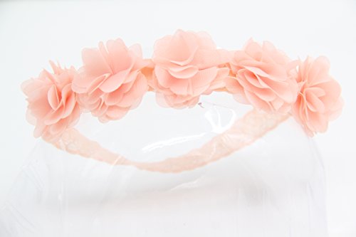 Bebê criança elástica de chiffon Flor Bands Princess Girls Hand Costus Flower Headwear