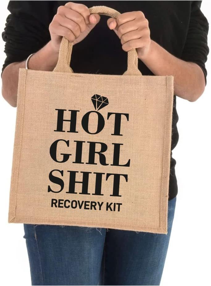 Bolsa Hot Girl Shids Bachelorette Party Survival Kit Bags Saco de ressaca de ressaca, kit de sobrevivência de despedida de solteira, bolsa de festa, kit de recuperação, sacos de kit de candidatos a favor dos sacos, sacos de kit de recuperação, decorações de festas de solteira