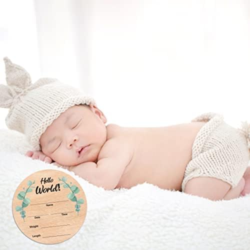 Hello World World Newborn Sign - Wooden Newborn Baby Baby Brincho