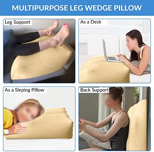 Almofadas das pernas para circulação sanguínea de elevação e travesseiros de joelho para dormir para dor nas costas
