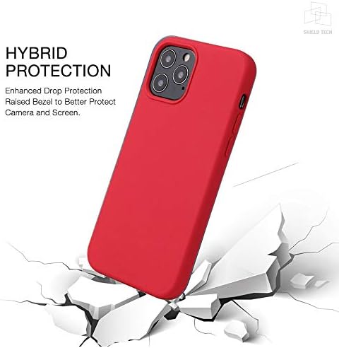 iPhone 12 Pro Max 6.7 CASE Líquido de silicone em gel de choque de choques CAPA DE CARMINA