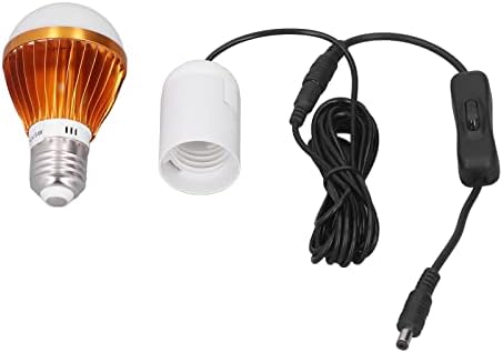 E27 lâmpada de bola led lâmpada de partido espiral solar 12V 5W Lâmpada solar de luz branca para camping com barraca com linha DC de 3 metros