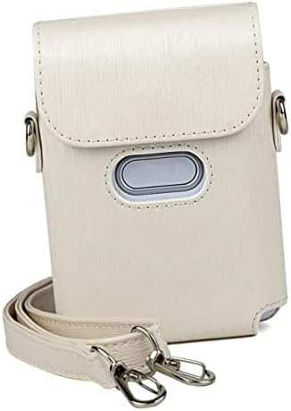 Solustre Bag Câmera Mini Bolsas de bolsa branca Moda compatível portátil para fujifilm Câmera de bolsa de couro ombro PU link de