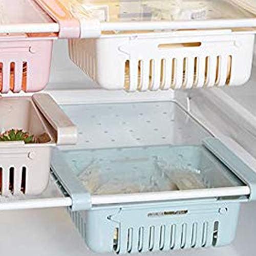 Caixa de armazenamento de geladeira Hemoton 2pcs Caixa de armazenamento retrátil Caixa de armazenamento retrátil da geladeira