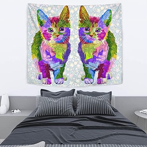 Amazing Cat Color Art Print Tapestry