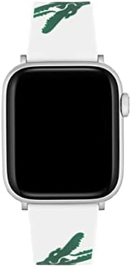 Lacoste Apple Watch Silicone Unisex, cor: branco e verde
