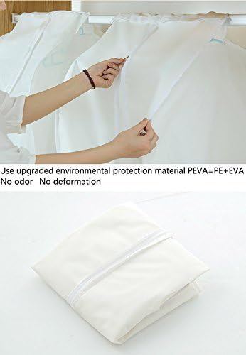 Roupas de vestuário Cubra Protetor Protetor translúcido à prova d'água Saco de armazenamento de roupas de penduramento