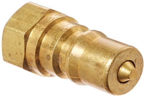 Válvula Dixon H1F1-B Brass ISO-B Intercâmbio de ajuste hidráulico, mamilo, 1/8 acoplamento x 1/8-27 fêmea NPTF
