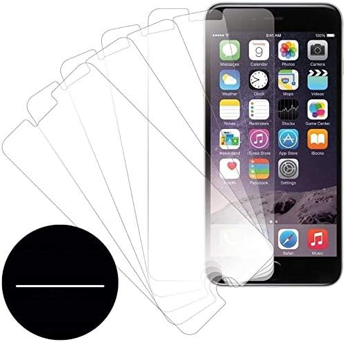 Coleção Etech 5 pacote de protetores de tela cristalina para o Apple iPhone 6s Plus e iPhone 6 Plus Modelo de 5,5 polegadas, ATT,