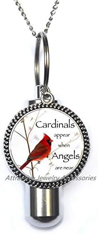Jóias de pássaros cardinais vermelhos wklo0avmg, colar de urna de urna cardeal, cardeal de natal, pássaro cardeal vermelho, qk0o97