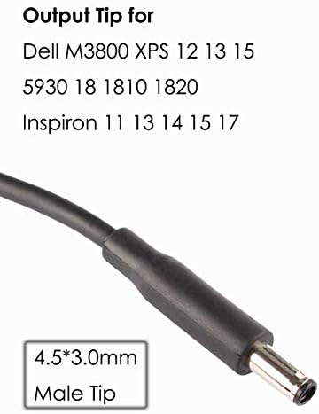 DONGLE TIP Adaptador Cabo do conversor para Dell 7,4 mm a 4,5 mm de conector de ponta inteligente CAB DC para Dell Inspiron 11 13 14