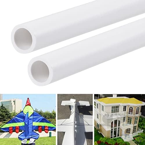 Tubo de fibra de vidro branco GOONSDS - Isolamento elástico de fibra de vidro para materiais de modelo de fabricação de multoporações 40pcs, branco, 3mmx1.5mmx500mm