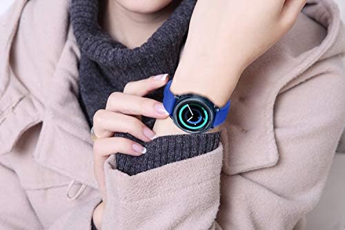 Baihui Bunivle Ring Styling Compatível com Samsung Galaxy Watch 42mm/engrenagem Esporte, aço inoxidável Tampa de anel de anel Anti Protetor Anti Scratch para Samsung Galaxy Watch, Blue