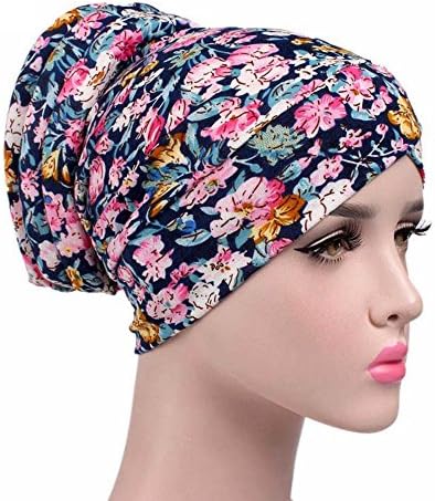 Mulheres Floral Impresso Turbano Chapéu Islâmico Cabeça Muslimal Cap Cancer Paciente Girada Chapé