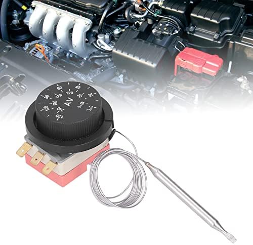 Termostato de ventilador elétrico Termostato Kit de sonda de controle de temperatura ABS ABS AJUSTÁVEL TERMOSTAT