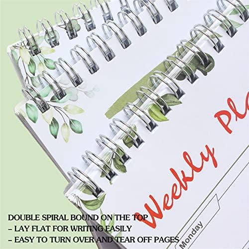 NOTA DE PLANEJO semanal Pad 52 Plang Planejamento semanal de lençóis com lista de verificação, 6,5 x 9,8 Planejador de mesa