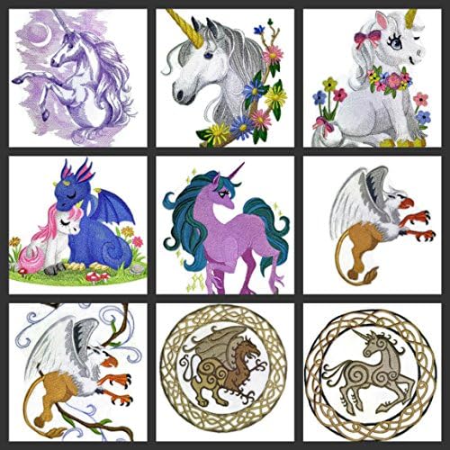 Único mítico lendário personalizado [Unicorn in Blooms] Bordado de ferro On/Sew Patch [7.52 5.86] [Feito nos EUA]