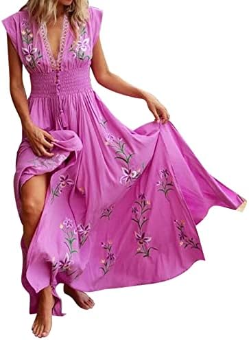 Vestido de vestido casual de praia casual v vestido de manga curta vestidos de barriga de barriga floral vestidos de cocktail para