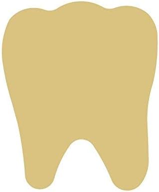 Corte de dente inacabado Dentista de madeira inacabada Dentista Dental Dental Danger MDF Estilo de lona em forma de MDF 1