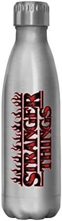 Netflix Stranger Things Stranger Flame logotipo 17 oz garrafa de aço inoxidável, multicolor