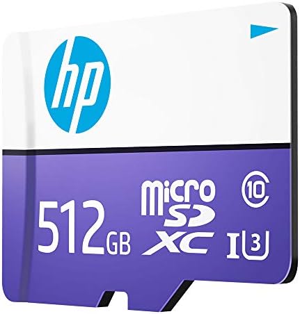 HP 512GB MX330 CLASSE 10 U3 MicrosDXC Flash Memory Card - 100MB/S, Classe 10, U3, 4K UHD, Full HD, UHS -I, Micro SD