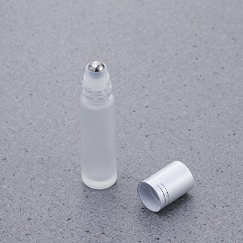 Garrafas de rolos de vidro de 6pcs de 6pcs 10 ml garrafa de rollerball de reabastecimento vazio para óleos essenciais de perfume