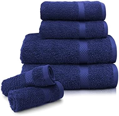 Toalhas de banho de 6 peças de KeepOz | 2 toalhas de mão - 2 toalhas de banho - 2 panos de lavagem | Super macio