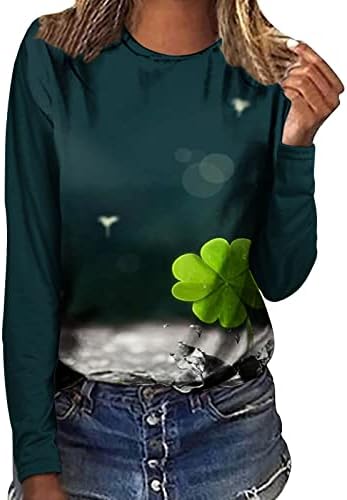 Gráfico de outono de verão Mulheres de manga comprida 2023 Roupas Fashion Crewneck Cotton Brunch Top Cirl para meninas 51 51