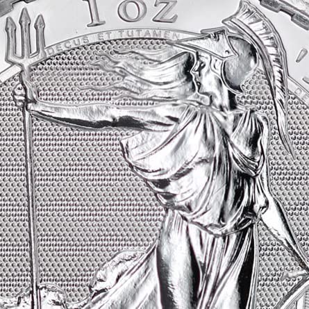 2023 1 oz British Silver Britannia Coin by the Royal Mint Gem Incirculated 2 £ Gemunc NGC
