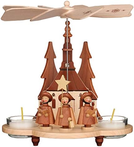 Pirâmide Christian Ulbricht de 1 camada - Carolers Natural - 19,5 cm / 7,5 polegadas