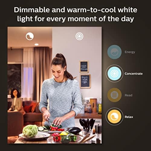 Philips Hue Ambiente Branco A19 Lumin Smart Bulb, 1100 Lumens, Bluetooth & Zigbee Compatível, funciona com Alexa & Google Assistant, 1 lâmpada