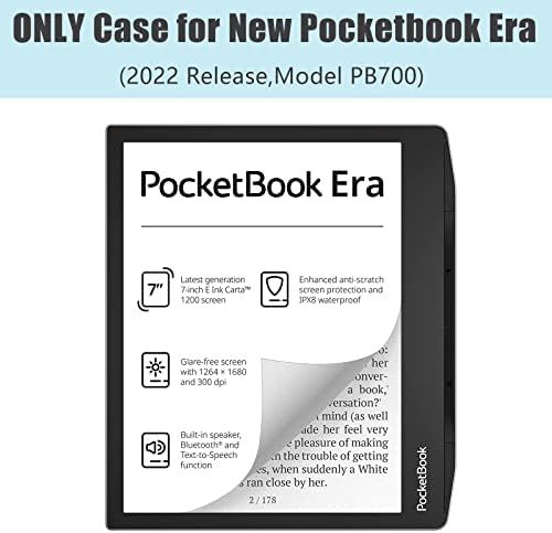 E Caso da rede para a nova Era de Pocketbook Angles Ajusta Tampa Protetora com Aguarda/Sono Auto para Pocketbook Era Ereader