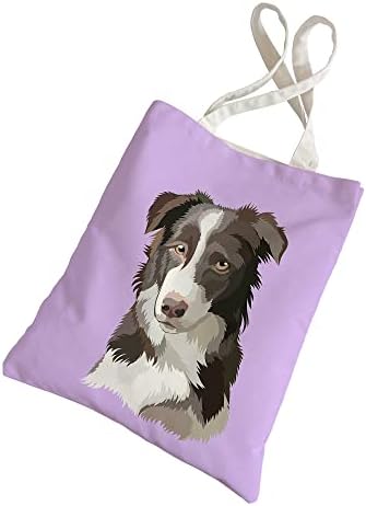 Médio Animal Dogs Pattern Canvas Bag para professores, mães, estudantes e enfermeiras