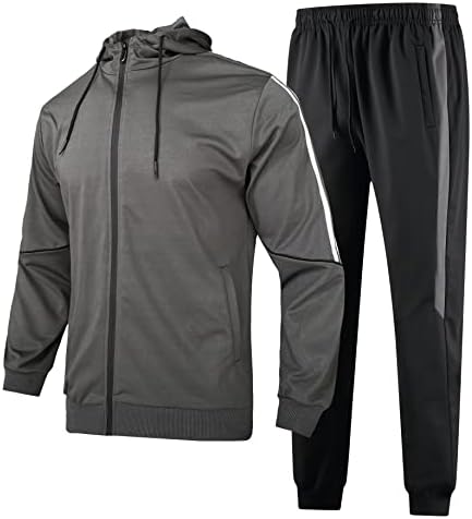 Trajes de pista masculinos da rpovig, 2 mochilas de pacote roupas calças atléticas completas de jaquetas para o treino de ginástica de ginástica