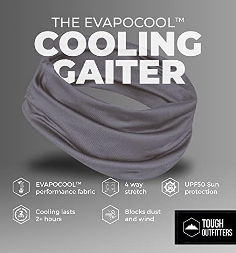 Máscara de face a pó de pescoço refrescante - lenço de 12 em 1 e tampa / envoltório da cabeça para clima quente de verão - proteção