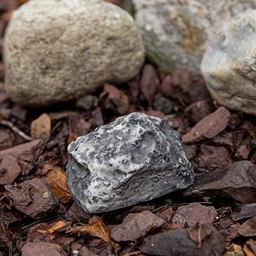 Katzco Hide uma chave de reposição Fake Rock - Grey Camouflage Stone Diversion Seguro Looks & parece Rock Stone Real, seguro para jardim ou quintal ao ar livre, geocaching Performance prático popular